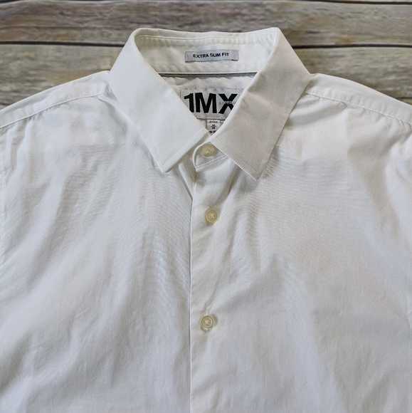 Express Men's Extra Slim Fit White Dress Shirt - Picture 3 of 8